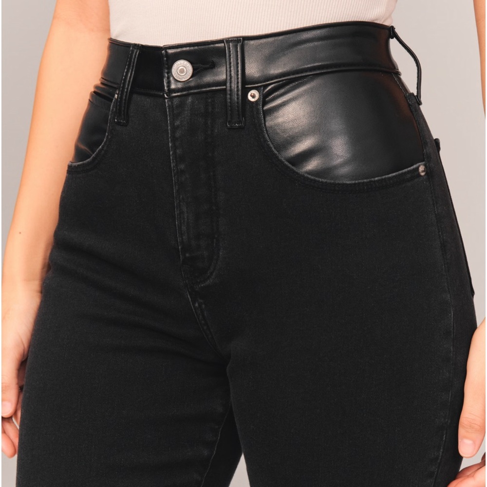 Abercrombie mixed fabric skinny jean